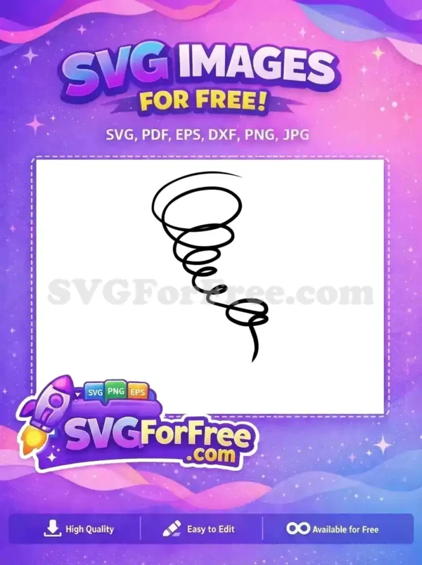 Free Swirling Vortex Free Black Outline Tornado Free SVG