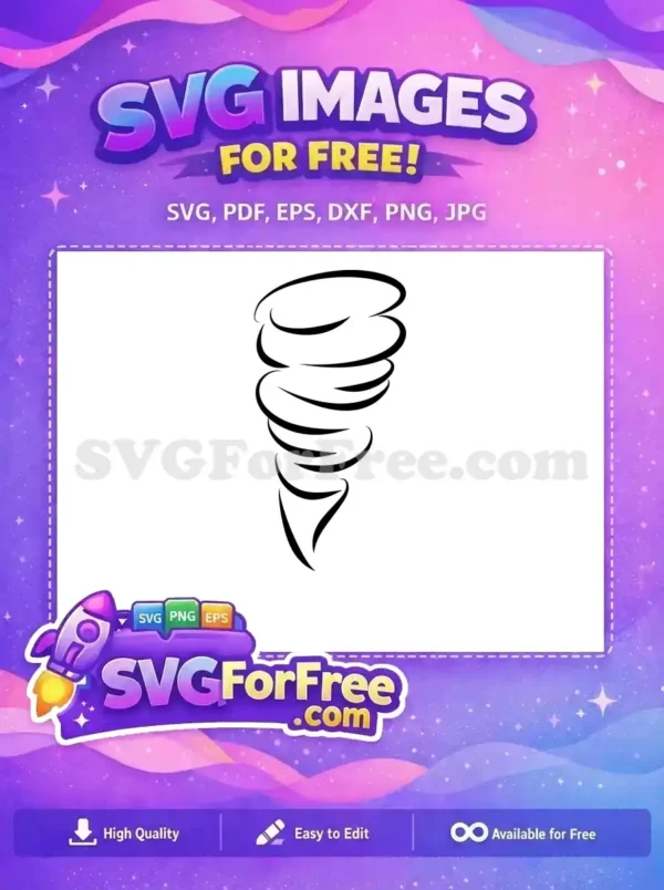 Free Black Smooth Free Swirling Tornado Free SVG