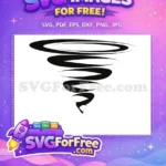 Free Black Swirling Shape Free Abstract Art Tornado Free SVG - Instant Download
