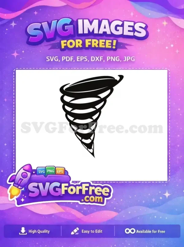 Free Swirling Air Free Black Shape Tornado Free SVG