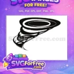 Free Abstract Swirls Free Black White Tornado Free SVG - Instant Download
