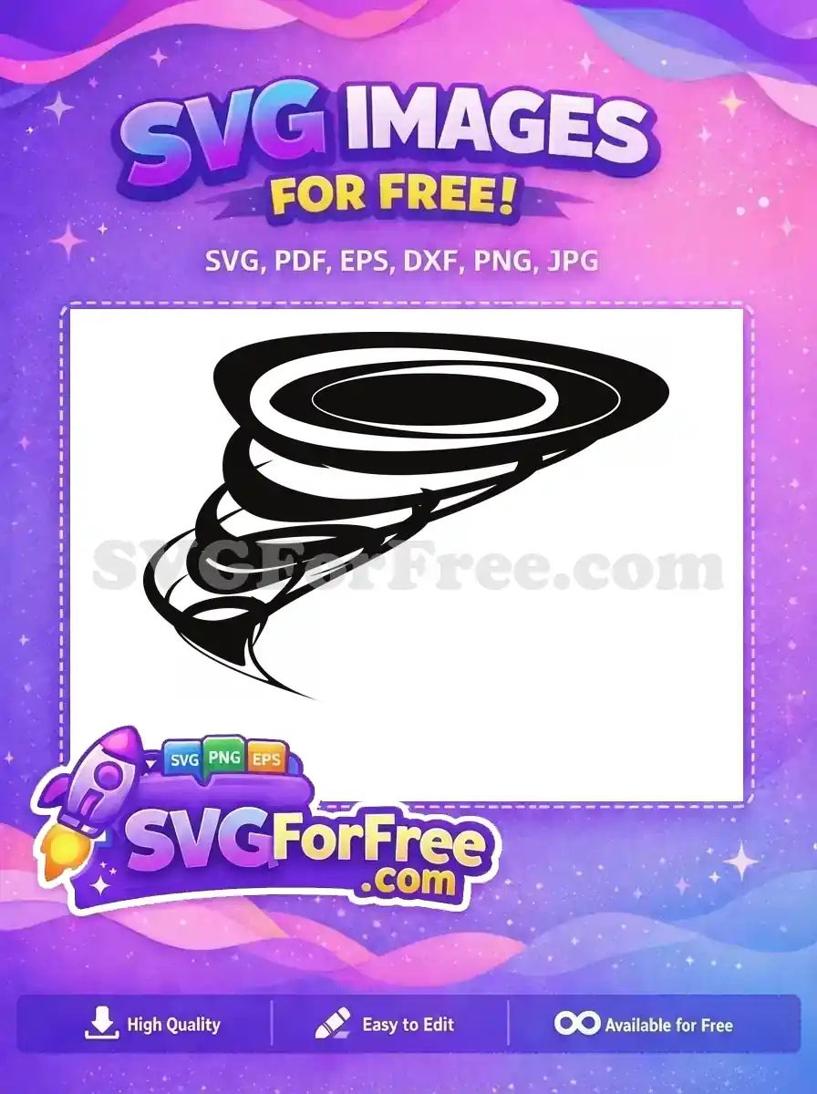 Free Abstract Swirls Free Black White Tornado Free SVG