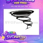 Free Swirling Shapes Free Black Tornado Weather Free SVG - Instant Download