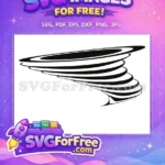 Free Black and White Free Swirling Tornado Free SVG 2 - Instant Download