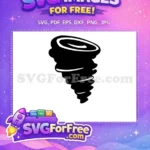 Free Swirling Winds Free Black Tornado Nature Free SVG - Instant Download