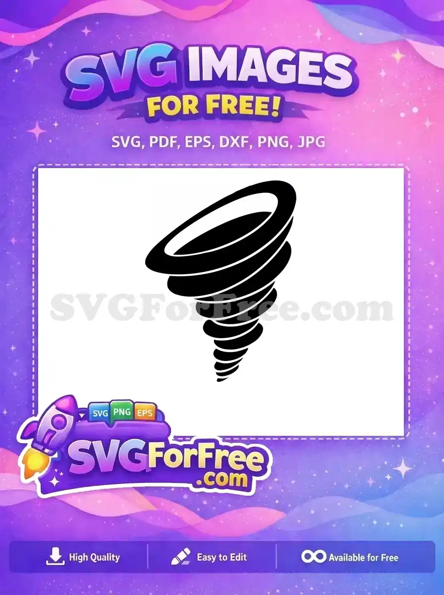 Free Black Swirling Wind Free Weather Simple Tornado Free SVG
