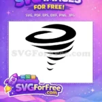 Free Black Swirls Free Tornado Silhouette Movie Free SVG - Instant Download