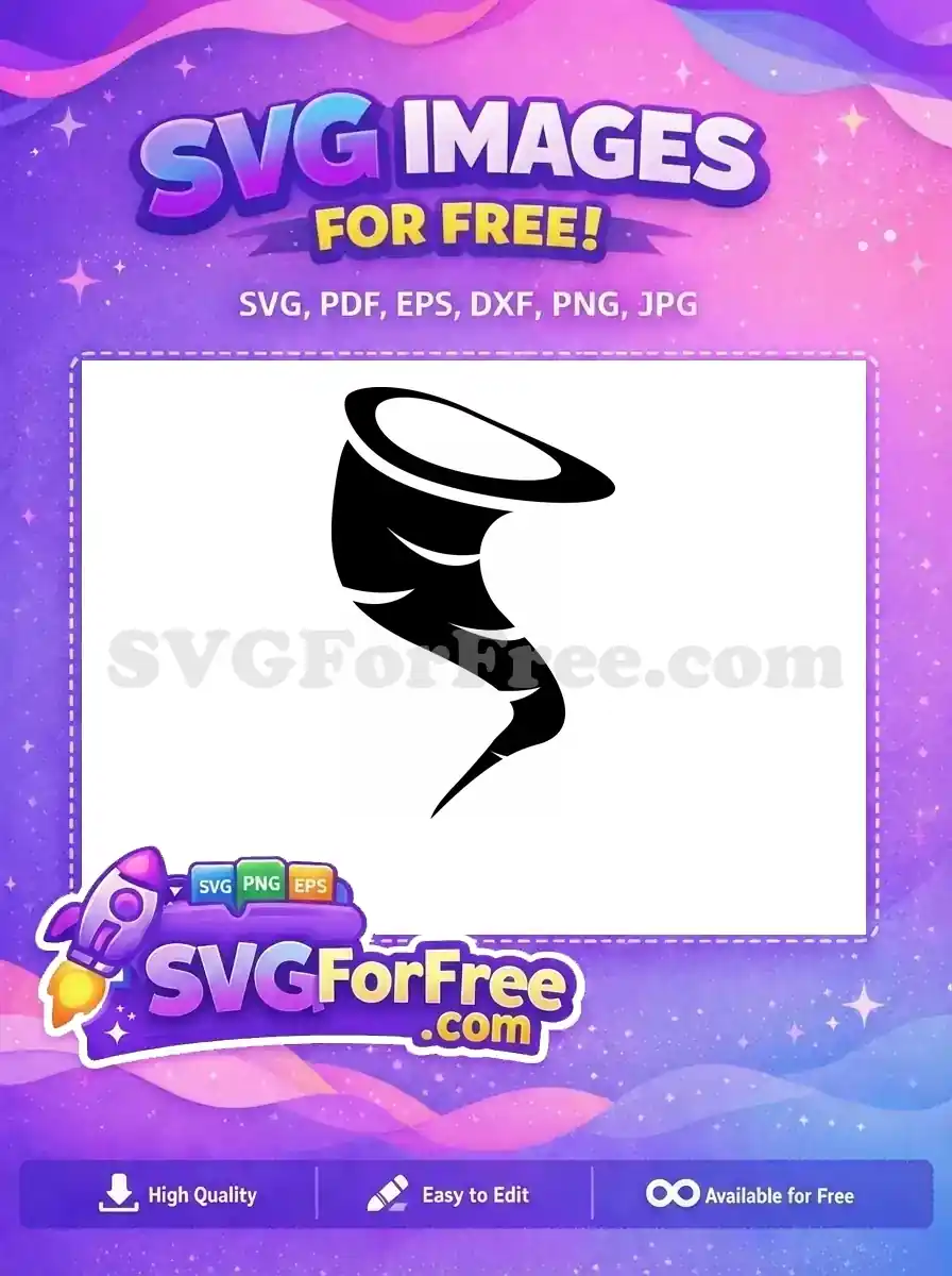 Free Black Hat Free Tornado Silhouette One Free SVG