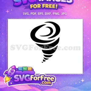 Free Black Detailed Tornado Free Simple Icon Free SVG