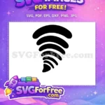 Free Black Swirling Shapes Free Box Silhouette Tornado Free SVG - Instant Download