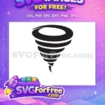 Free Swirling Vortex Free Black and White Weather Free SVG - Instant Download