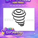 Free Swirling Black Tornado Free Abstract Shape Free SVG - Instant Download