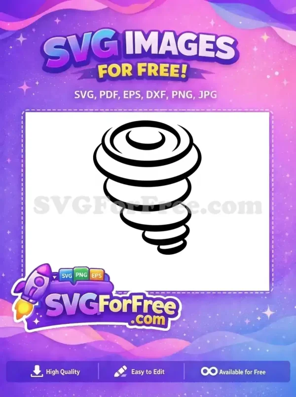 Free Swirling Black Tornado Free Abstract Shape Free SVG