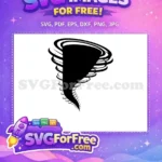 Free Swirling Wind Free Black Tornado Weather Free SVG 1 - Instant Download