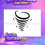 Free Swirling Shape Free Black Lines Tornado Free SVG - Instant Download