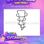 Free Swirling Shape Free 3D Effect Tornado Free SVG - Instant Download