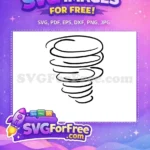 Free Swirling Black Lines Free Weather Effect Tornado Free SVG - Instant Download