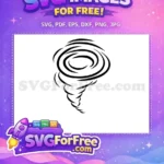 Free Swirling Black Tornado Free Graphic Icon Free SVG - Instant Download
