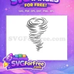 Free Swirling Tornado Free Weather Black Design Free SVG - Instant Download