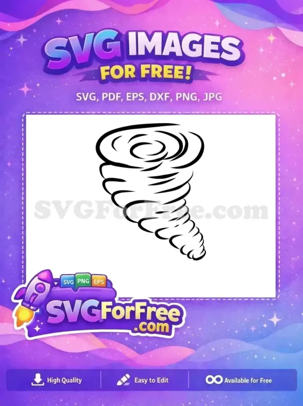 Free Swirling Cloud Free Black Silhouette Twister Free SVG Free Swirling Cloud Free Black Silhouette Twister Free SVG