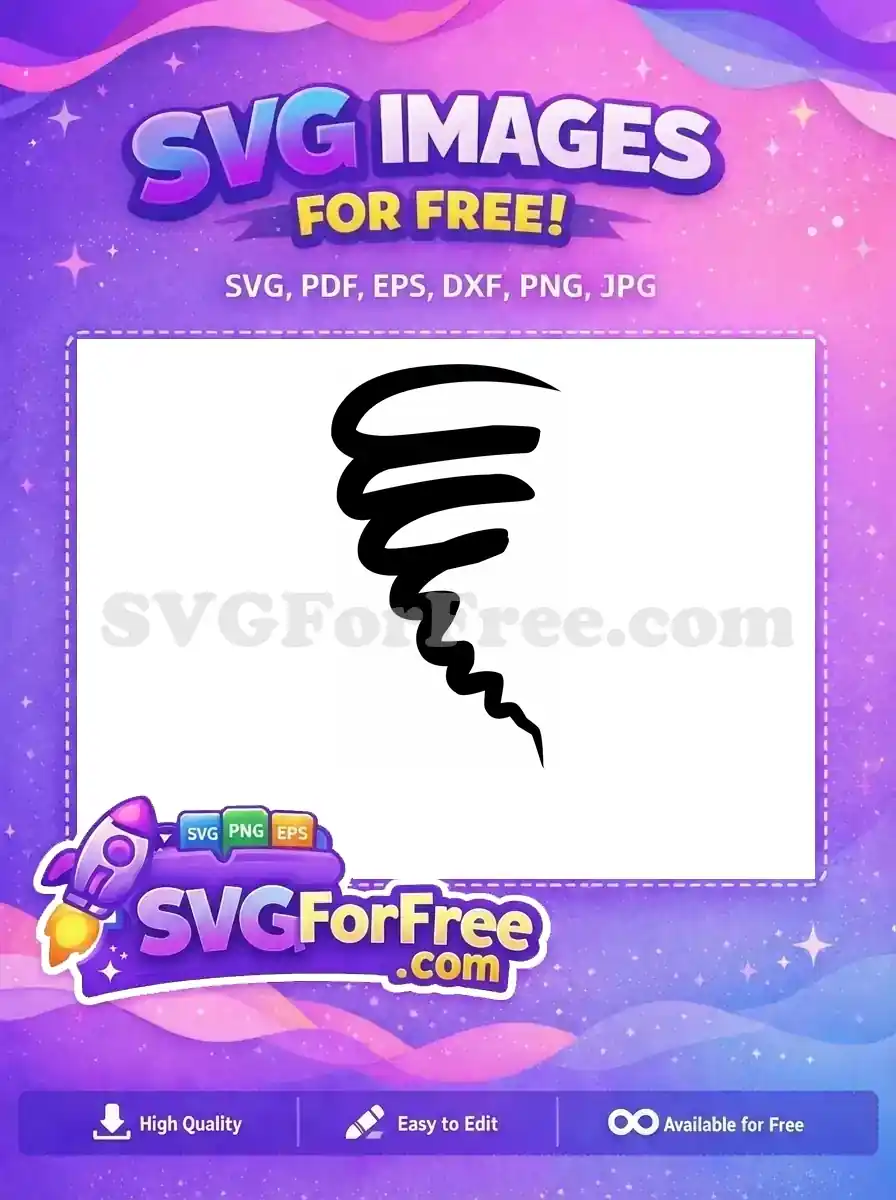 Free Number One Tornado Free Black Design Free SVG