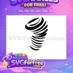 Free Black Swirls Free Tornado Design Abstract Free SVG - Instant Download