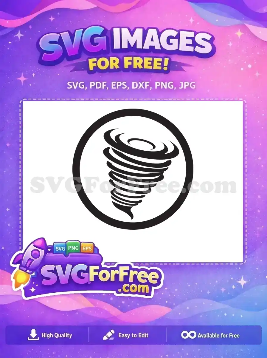 Free Black Tornado Free Vortex Swirl Weather Free SVG