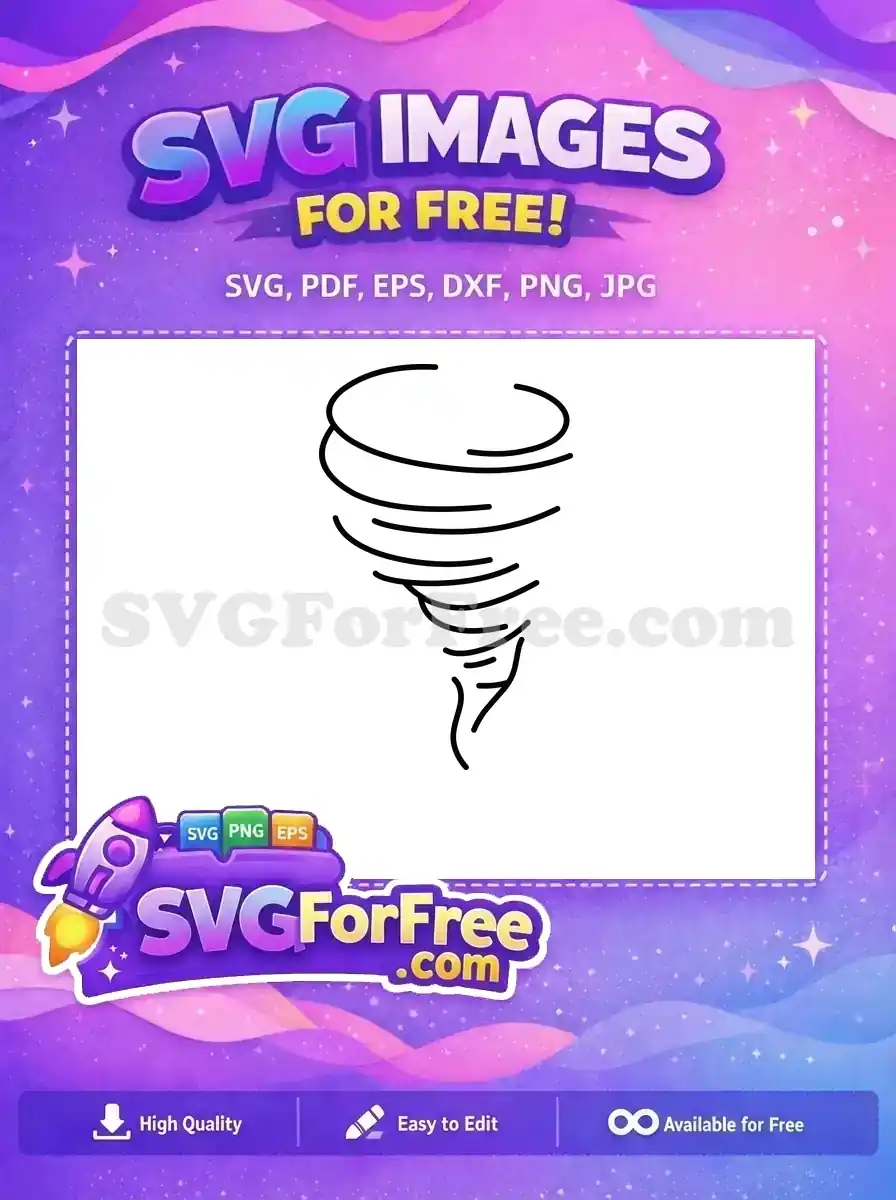 Free Simple Black Tornado Free Swirling Wind Weather Free SVG