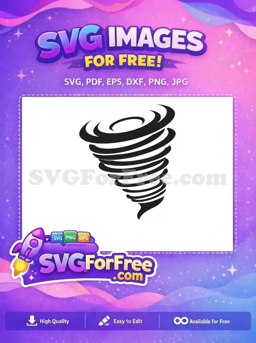 Free Swirling Vortex Free Black Wind Tornado Free SVG