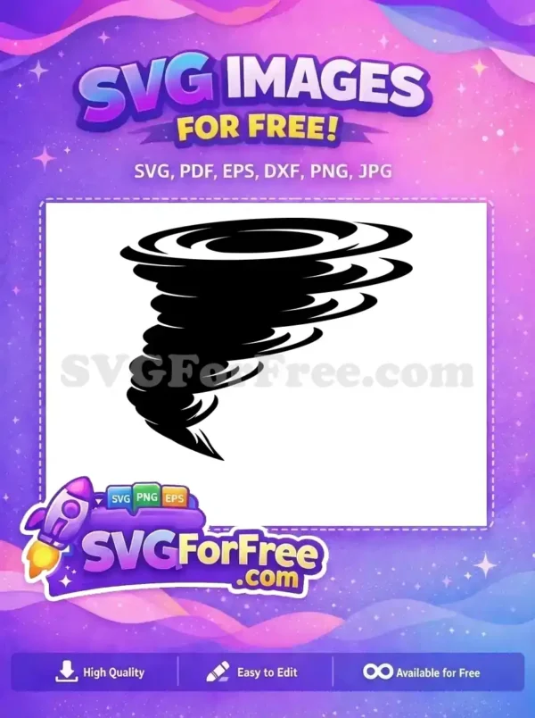 Free Swirling Winds Free Black Graphic Tornado Free SVG