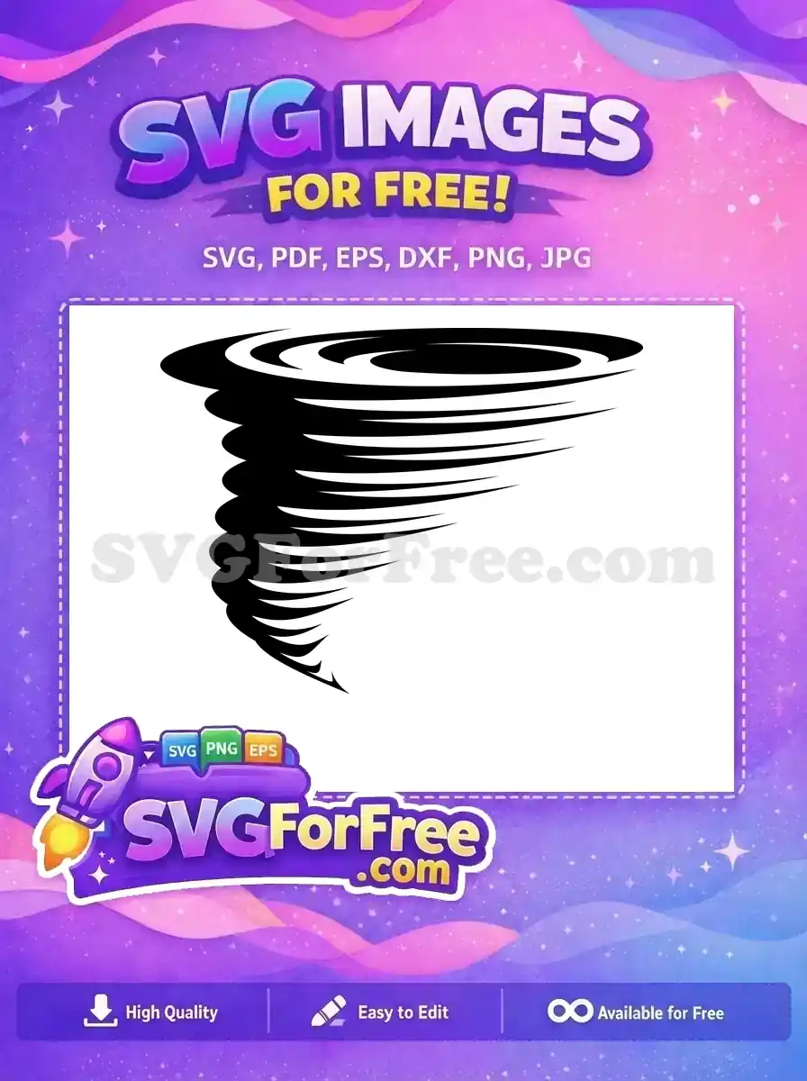 Free Swirling Wind Free Black Tornado Weather Free SVG 2