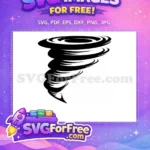 Free Black Tornado Free Swirling Clouds Weather Free SVG - Instant Download