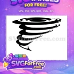 Free Swirling Wind Free Abstract Tornado Shape Free SVG - Instant Download