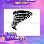 Free Swirling Vortex Free Weather Black Tornado Free SVG 2 - Instant Download