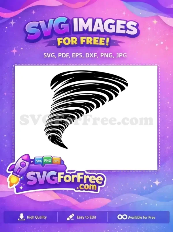 Free Swirling Vortex Free Weather Black Tornado Free SVG 2