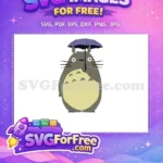 Free Gray Totoro Umbrella Free Cute Details Totoro Free SVG - Instant Download