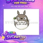 Free Gray Totoro Holding Radish Free My Neighbor Totoro Free SVG - Instant Download