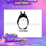 Free Black Silhouette Free Forest Spirit Totoro Movie Free SVG - Instant Download