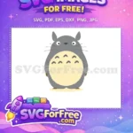 Free Gray Totoro Smiling Free Anime Character Free SVG - Instant Download