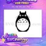 Free Black Totoro Silhouette Free Anime Character Totoro Free SVG 2 - Instant Download