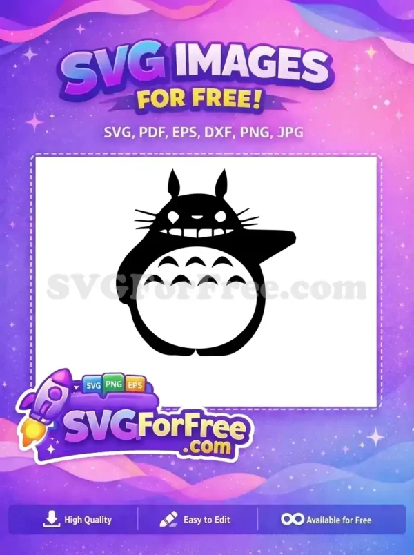 Free Big Grin Free Smiling Face Totoro Free SVG