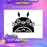 Free Black Totoro Face Free Whiskers My Neighbor Free SVG - Instant Download