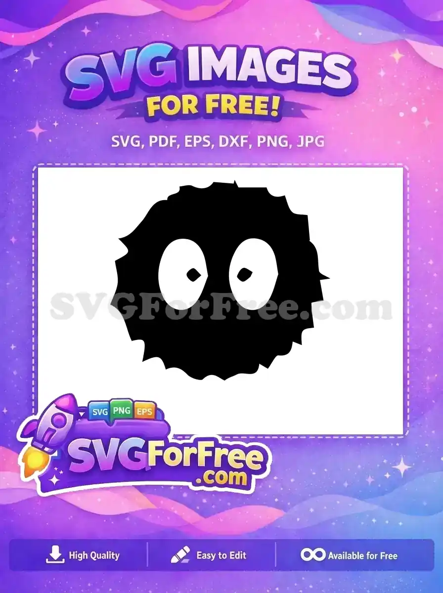 Free Soot Sprite Free Large Eyes Totoro Free SVG