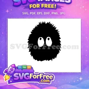 Free Black Soot Sprite Free Big Eyes Totoro Free SVG