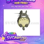 Free Smiling Face Free Beige Belly Totoro Movie Free SVG - Instant Download