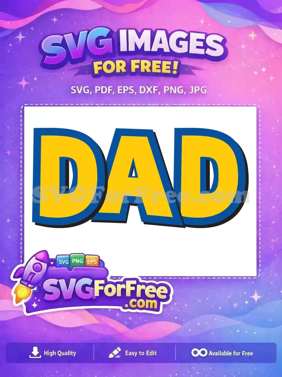 Free Bold Yellow Dad Free Blue Outline Toy Story Free SVG