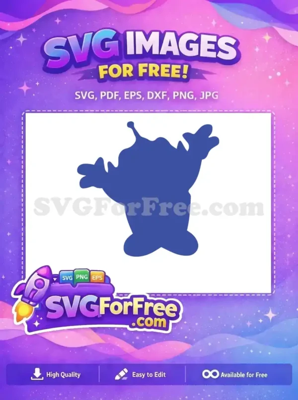 Free Alien Silhouette Free Blue Character Toy Story Free SVG