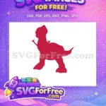 Free Rex Silhouette Free Dinosaur Pose Toy Story Free SVG - Instant Download