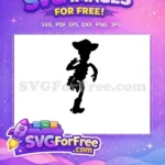 Free Sheriff Woody Silhouette Free Excited Pose Toy Story Free SVG - Instant Download