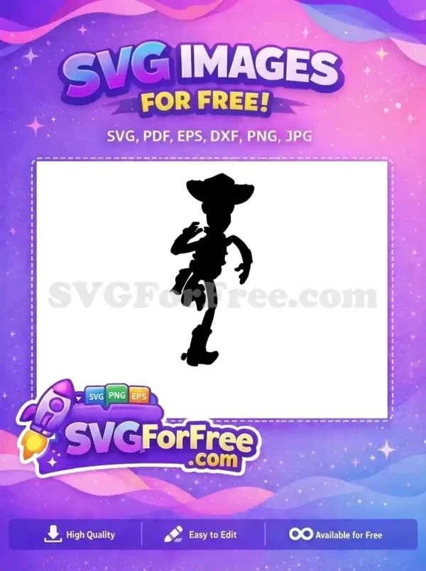 Free Sheriff Woody Silhouette Free Excited Pose Toy Story Free SVG Free Sheriff Woody Silhouette Free Excited Pose Toy Story Free SVG